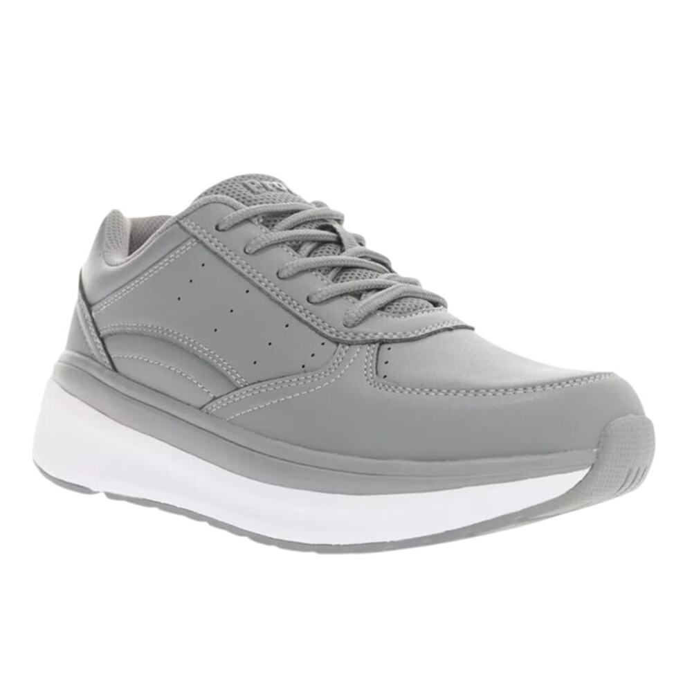 Propet Womens Ultima Sneakers Size 9 Wide Grey White Leather Athletic Shoes NIB